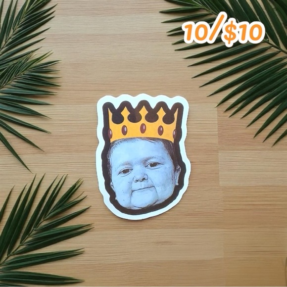 Hasbulla Crown Vinyl Sticker – Approx. 2.5” - Picture 1 of 1